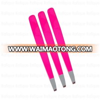 Best Quality Straight & Slanted Point Pink Eyebrow Tweezers / Facial Hair Removal Tweezers Fine Grip by Rafique Enterprises