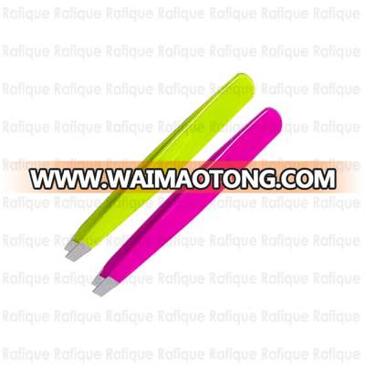 Eyebrow Tweezers / Best Neon Color Coated Cosmetic Tweezers / Plucking Tweezers