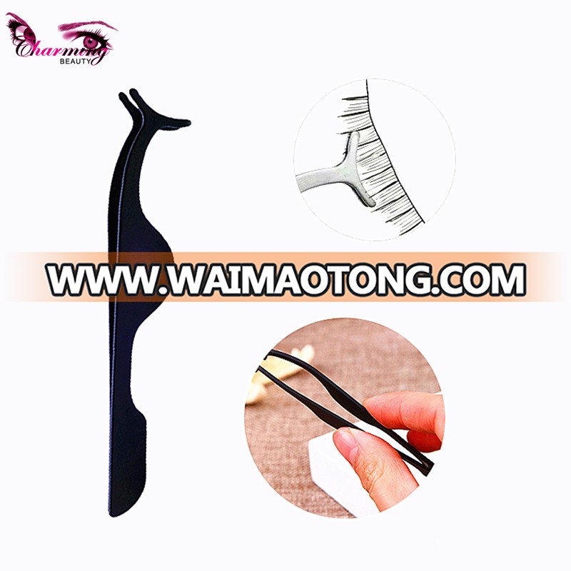 Private Label Custom Logo Colored Eyelash Applicator Stainless Steel Eyelash Tweezers