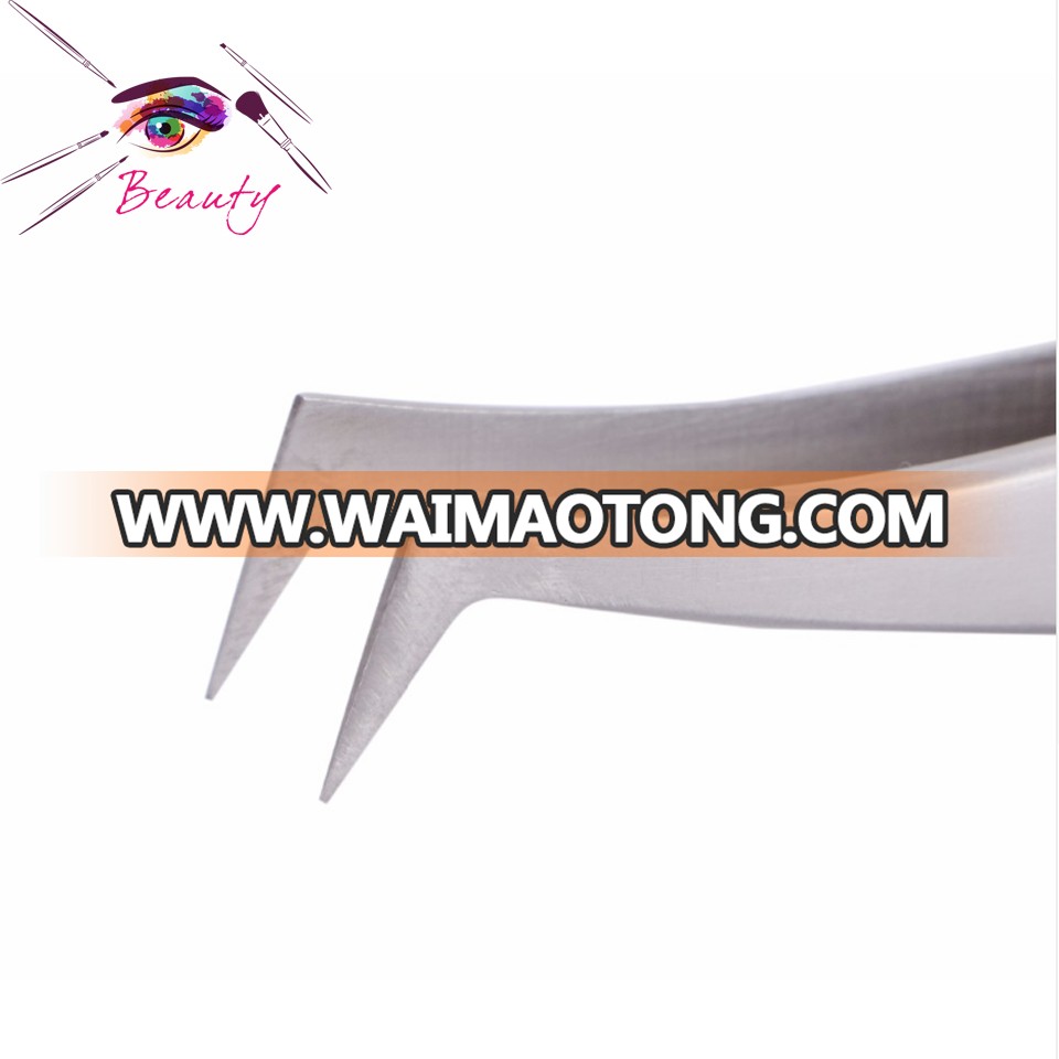 Factory wholesale top quality stainless steel eyelash extension tweezers